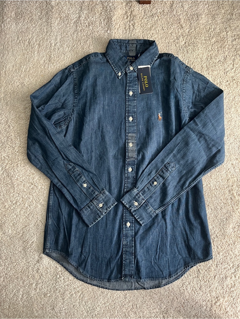 Authentic Polo by Ralph Lauren Men’s Indigo Denim Button-Down Shirt